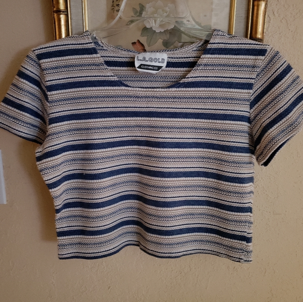 LA Gold Crop Top Medium